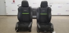 11 Dodge Challenger Srt8 Heated Seat Set Front And Rear Black Leather And Suede