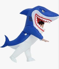 Disfraz de tiburón inflable adulto 63 pulgadas perfecto para Halloween o semana del tiburón