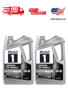 (2 pack) Mobil 1 FS European Car Formula Full Synthetic Motor Oil 0W-40, 5 Quart