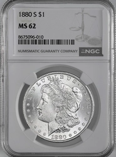 1880-S  $1  MORGAN SILVER DOLLAR  "SAN FRANCISCO"  NGC MS62  #8675096-010
