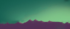 Landscape turquoise minimalism mountains nature Custom Gaming Mat Desk