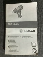 Gebrauchsanleitung / Originalbetriebsanleitung Bosch PSR 10,8 Li Akkuschrauber