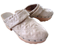 AEROSOLES  Laura Ashley Pedro Black Clogs Slip-On Shoes Tan Women's Size 7.5