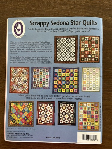Quilting Pattern Book~SCRAPPY SEDONA STAR ~ 14 Design Variations - Picture 2 of 6