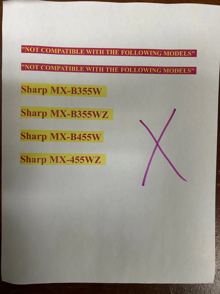 2 MX-B45NT Toner Refill for Sharp MX-B450P, MX-B450W, MX-B476W + 2 Chips - Image 2 of 4