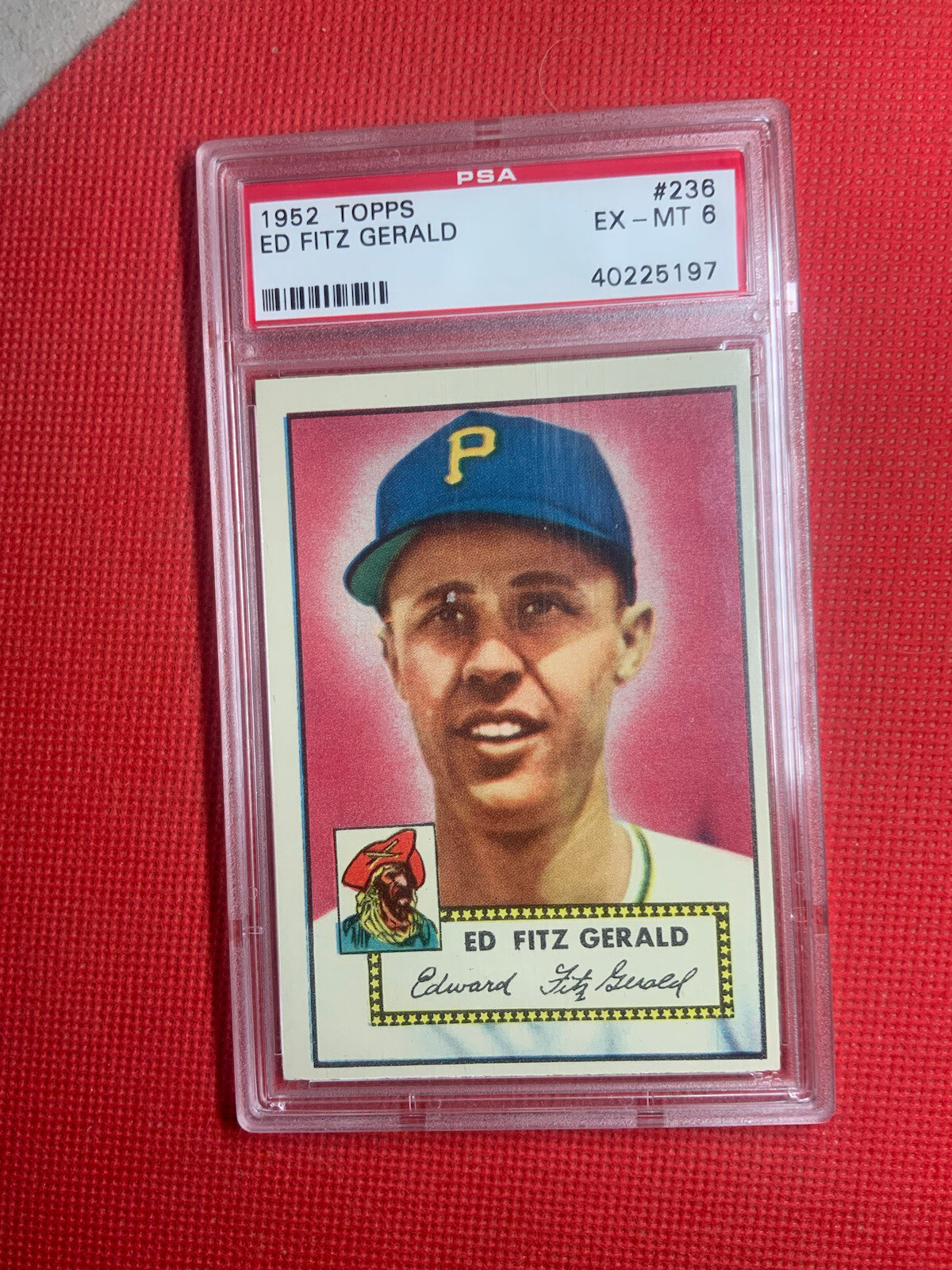 1952 Topps #236 Ed Fitz Gerald PSA 6 EX-MT
