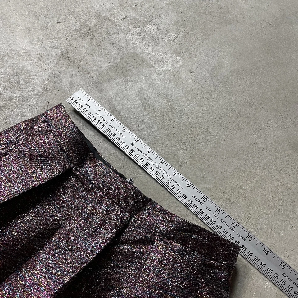 Falda Vintage Amy Byer Y2K Años 90 Mini Metálica Rosa Brillante Plisada Talla 14 Niñas Foto 4 de 4