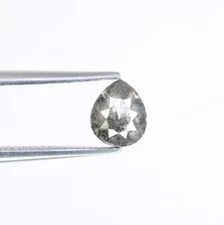 0.76ct Pear Shape Salt and Pepper Natural Loose Diamond for Women's Ring