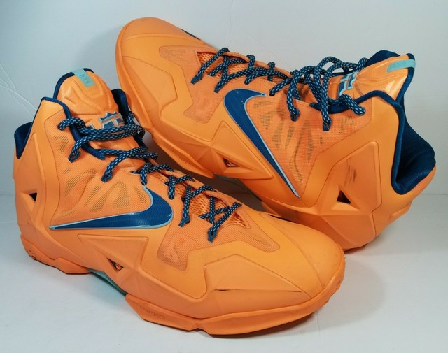 lebron james orange shoes