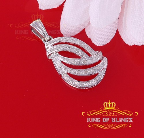 Real 0.15CT Diamond Stones FASHION Sterling Charm Necklace Silver White Pendant - Picture 11 of 11