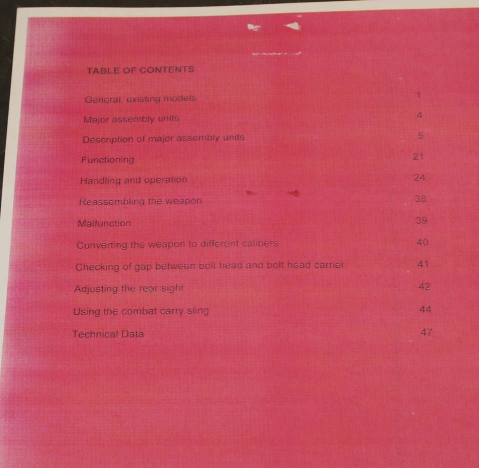 HK 21 Machine Gun Operator's Manual Heckler & Koch Century Arms HK21 | eBay