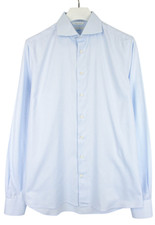 SUITSUPPLY Try On Slim Fit Formal Shirt Cutaway Collar Men's 41L / 16L Blue