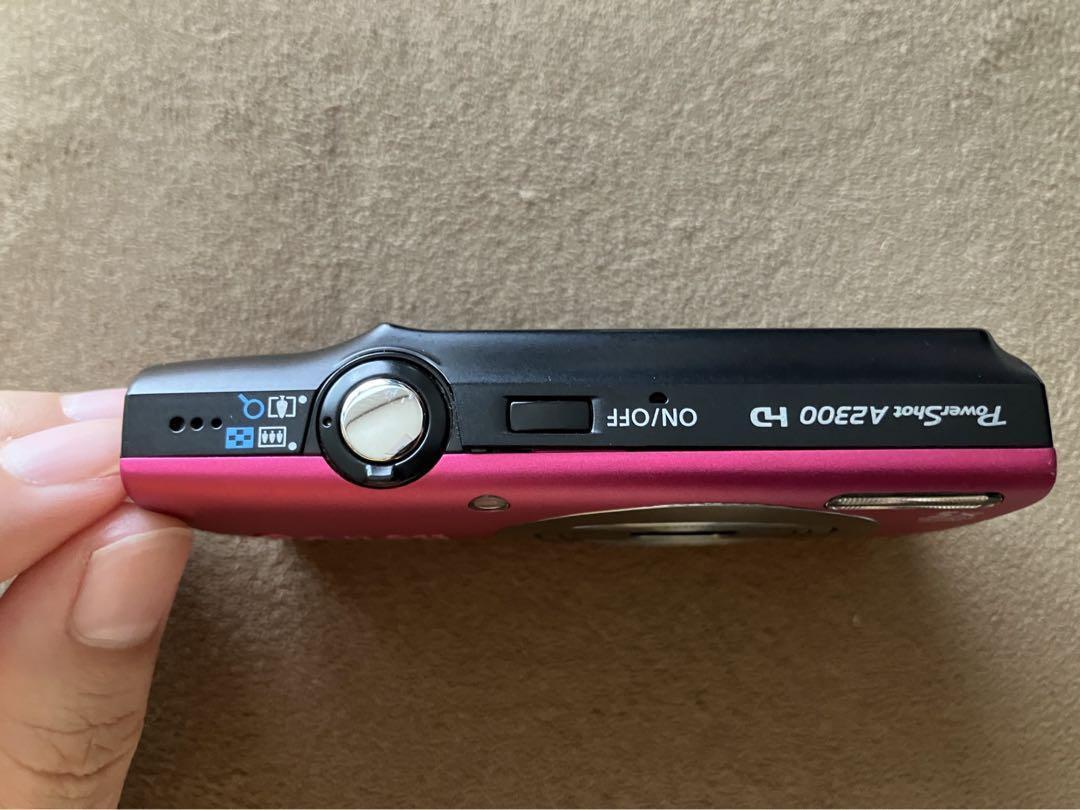 Canon PowerShot A2300 Compact Digital Camera Pink Red w Canon PowerShot A2300 Compact Digital Camera Pink Red w