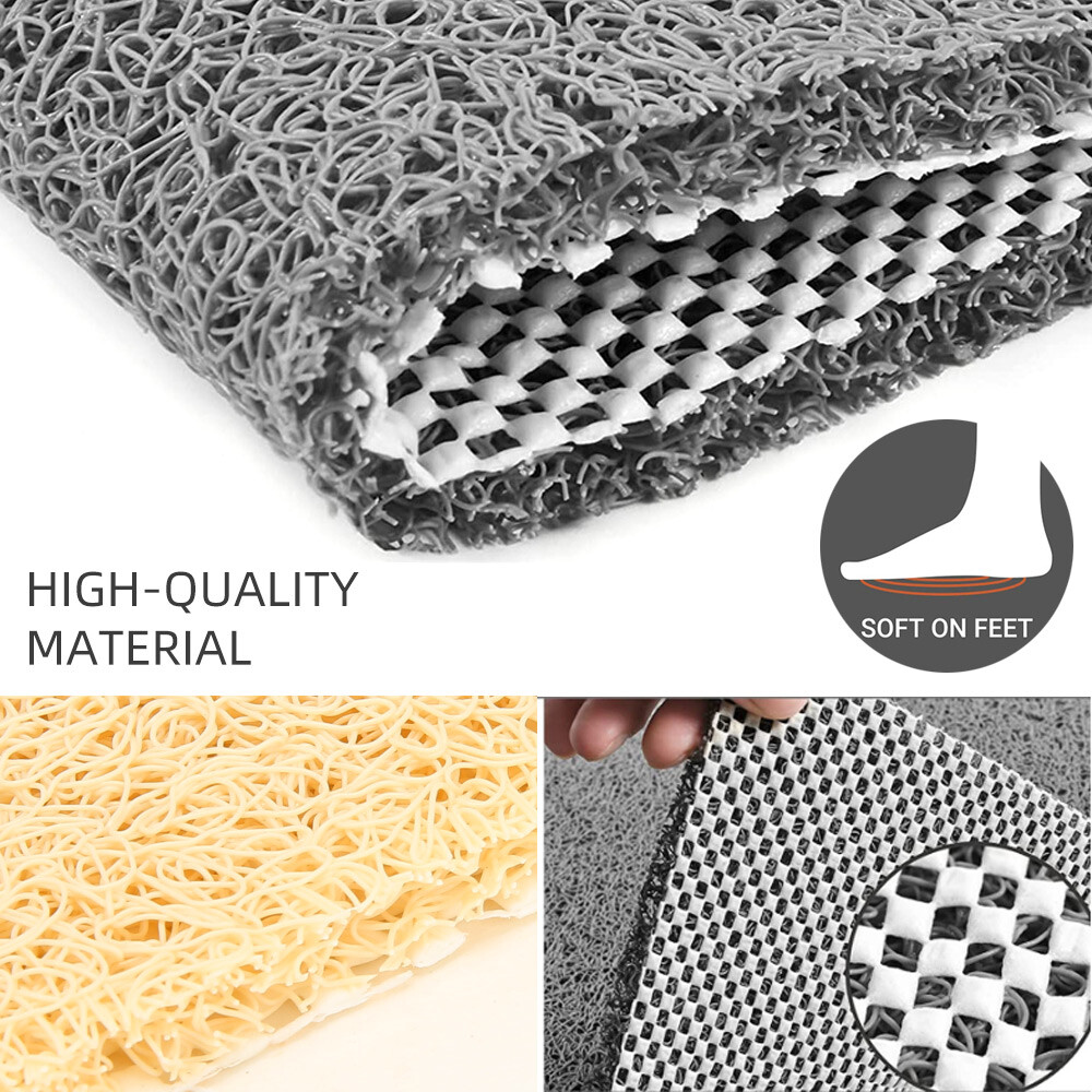 NonSlip Bathroom Mat Anti Mould Bath Shower Mats PVC Bathtub Suction