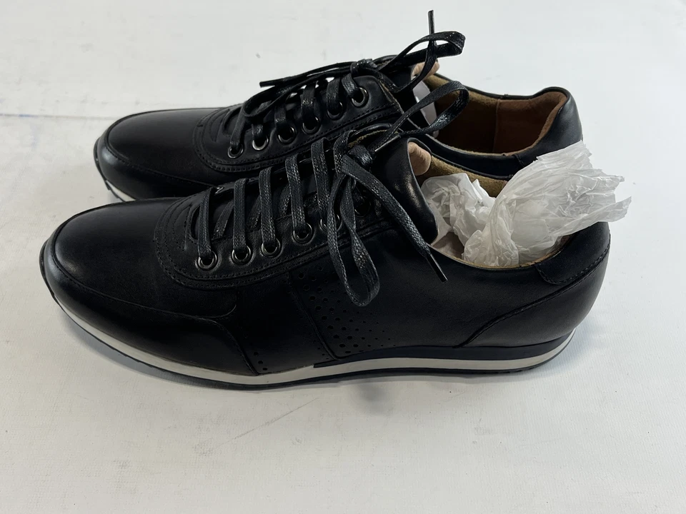 Мужские Bacco Bucci черный кожаный кроссовки Athletic туфли 8,5 D новый - Изображение 2 из 4