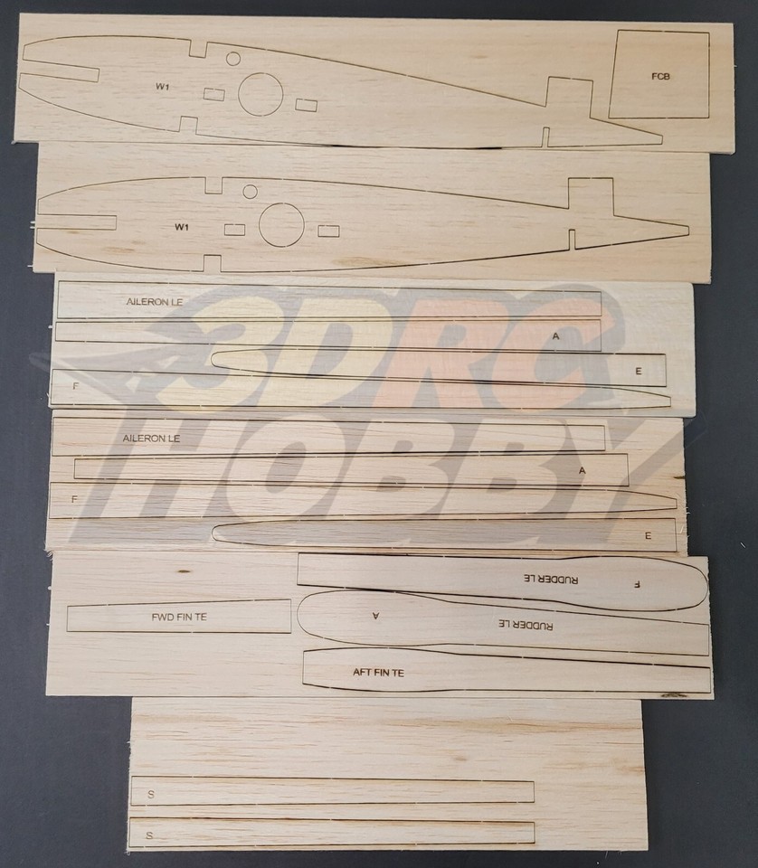 Horten III 118″ – Kit Aereo RC Ala Volante, Balsa E Compensato Taglio Laser, Corto - 2