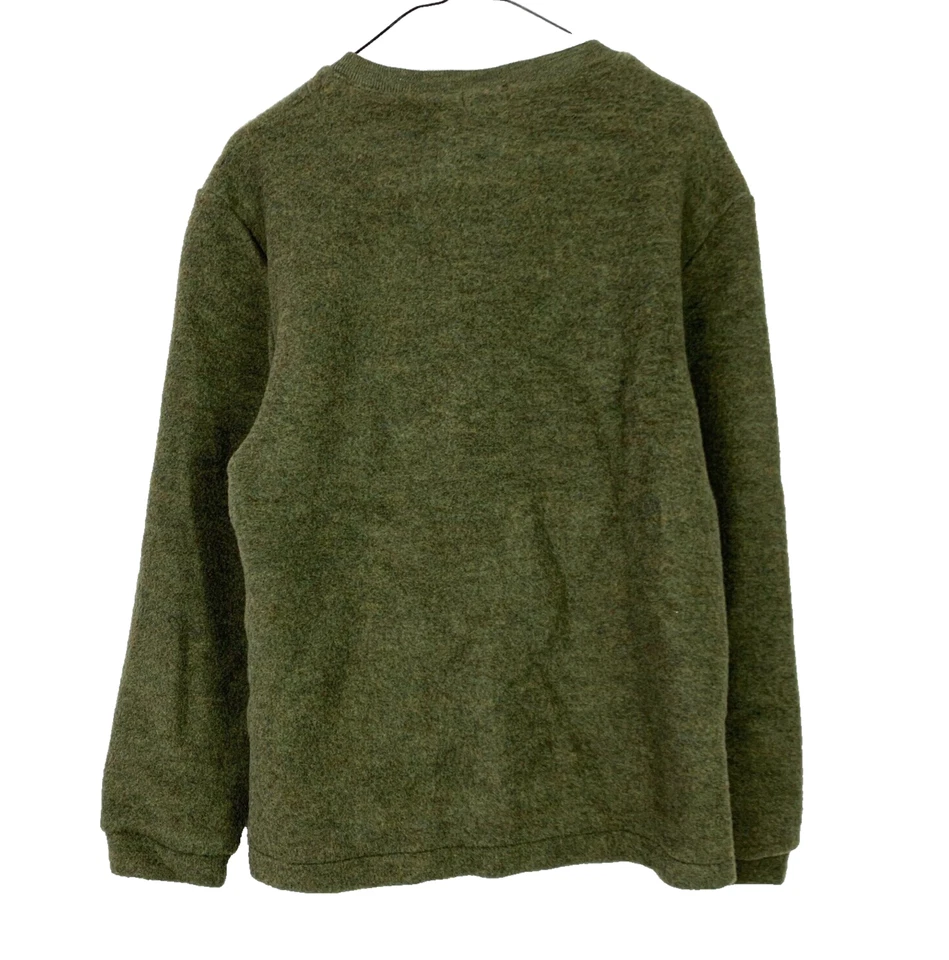 Camisa de manga larga Y2K Orca verde cuello en V polar mezcla acrílica XS Foto 4 de 4