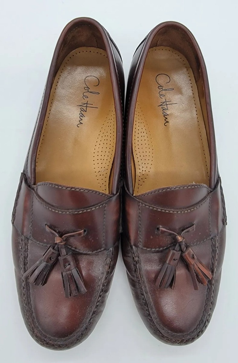 Cole Haan Pinch Tassel 03508 Mahogany Leather Men display picture 1