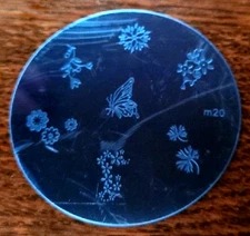 Konad M20 Stamping Nail Art Image Plate UNUSED Butterfly Flowers