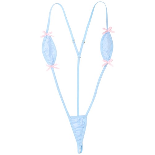 Womens Monokini Cute Bow Bodysuit Quick-drying Swimsuit One Piece Nightwear - Picture 42 of 97