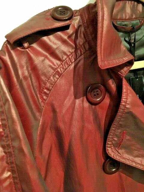 Abrigo de lluvia para mujer Tahari forrado de doble cara hasta la rodilla talla M de EE. UU. Foto 3 de 4