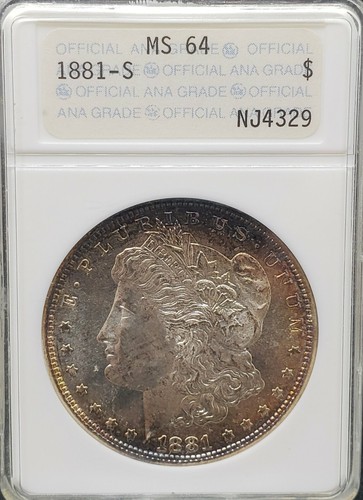 NICE 1881-S Morgan Silver $1 ANA MS-64 KVE Investments, LLC Blue Soapbox ANACS - Picture 3 of 9