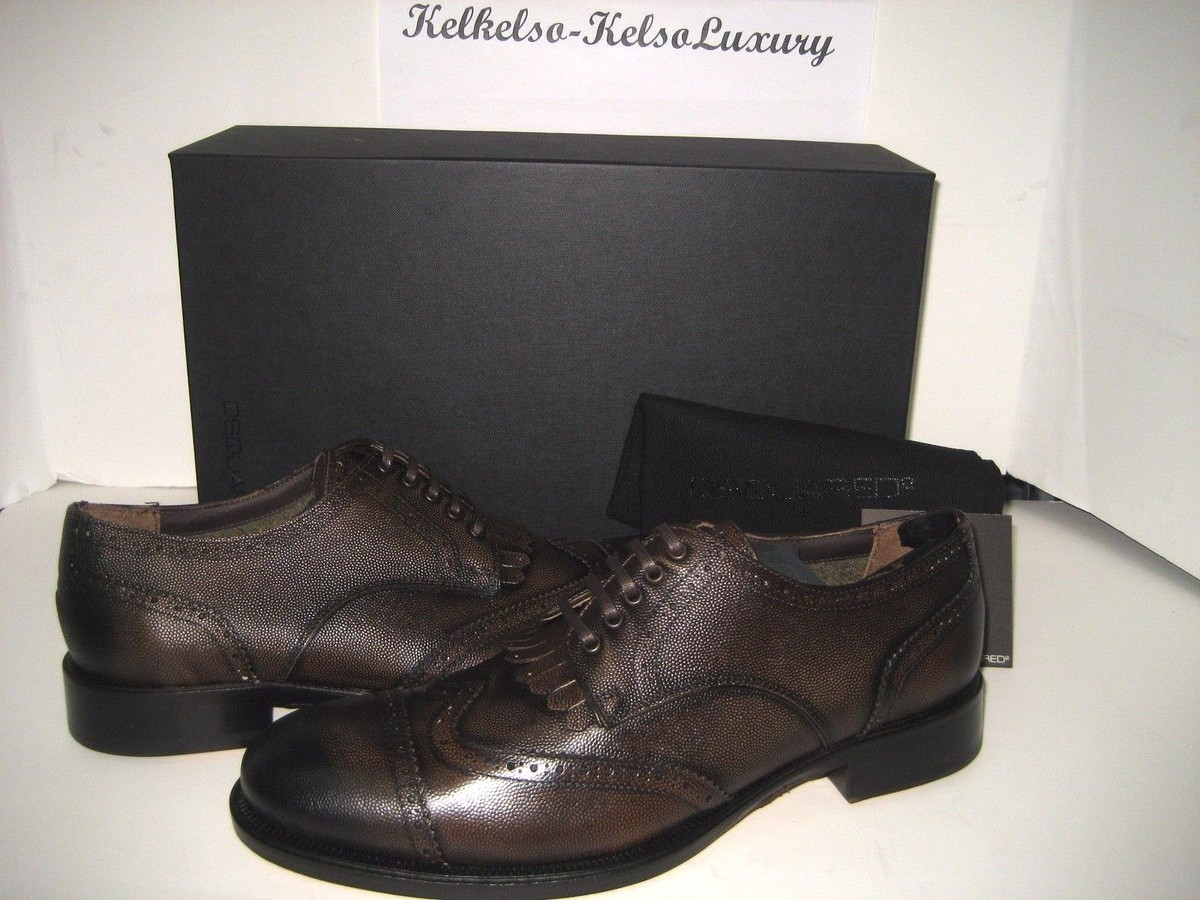 NEW $675 DSQUARED2 Men US 10 EU 43 Jazz Lace Up Brown 