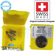All Sizes Titanium Cross Head NORDIN Dental Screw Post Refill of Kit 6 posts