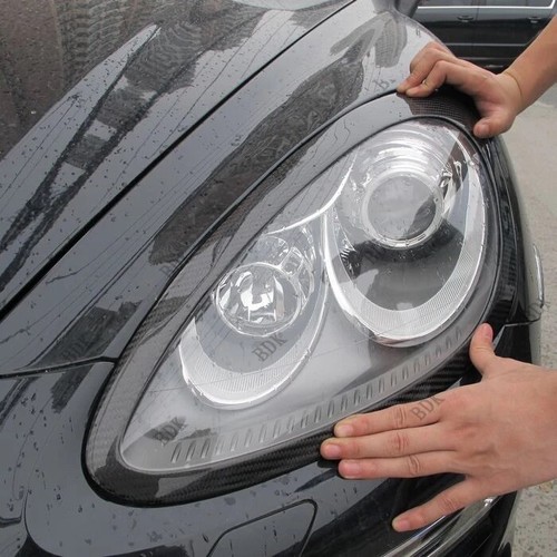 Carbon Fibre Headlights Trim Cover Surround For Porsche Cayenne 958 92A