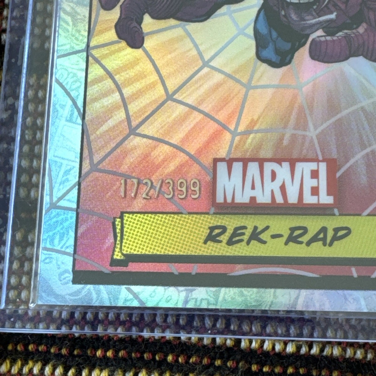 スパイダーマン トレーディングカード　topps Topps Chrome Marvel 2024 Rek-Rap #/399 Refractor Spiderman