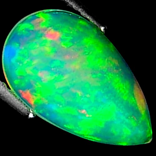 1.95 Ct Natural Ethiopian Cabochon Opal Gemstone Multi Color Pear Cut - Picture 2 of 2