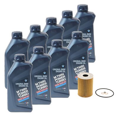 Genuine 10W-60 9 Liter Oil Change Kit For BMW E90 E92 E93 M3 2008-2013 ...