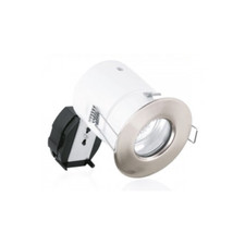 Image of Aurora Lighting Compact IP65 50W Fixed GU10 Satin Nickel Downlight - AU-DLM903SN