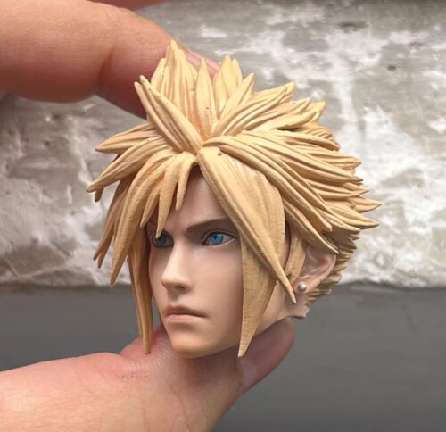 1/6 Male Cloud Strife Head Sculpt Carved Model For 12"Action Figure Body Toys - Picture 6 of 6
