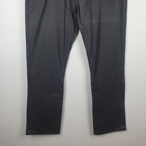 Pantalones de mezclilla YD talla 38 negros aspecto mojado corte bootcut para hombre NUEVOS $109 - Imagen 3 de 9