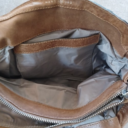 REDUCED! MARC JACOBS ALYONA SATCHEL PYTHON TRIM BROWN LEATHER TOTE PRE-OWN $1375 - Picture 18 of 22