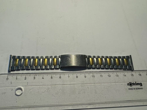 Vintage 20mm original bi-color Novavit S.A. NSA strap bracelet