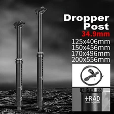 Dropper Seatpost for MTB/Folding Bikes 34.9mm 125/150/170/200mm Travel Seat Tube