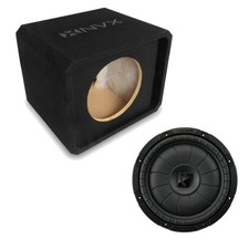 NVX NE121P Single 12" Slot Ported 3/4" MDF Sub Enclosure w/ CompVT Subwoofer