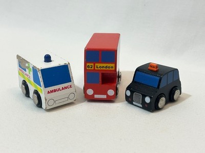 ELC London Bus, Taxi & Krankenwagen FRÜHLERNZENTRUM für Holzeisenbahn Schienen