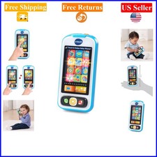 Touch Swipe Baby Phone, Blue, Educational Toy for 6 -3