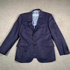 Dormeuil Amadeus Blazer Mens Medium Navy Blue Wool Two Button England Jacket