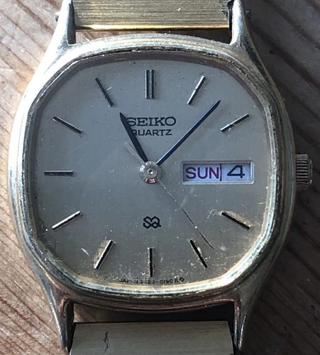 Vintage Ladies Seiko SQ Day/Date Gold Plated Dress Watch 3423-5060