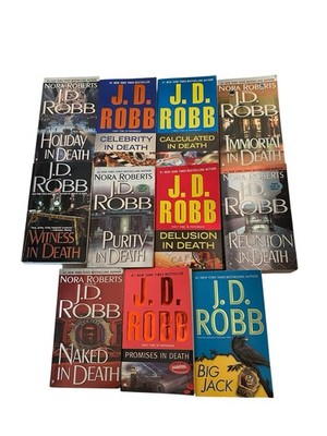 Lot of 11  JD Robb Paperback Nora Roberts Suspense Novels - Mostly Death Series