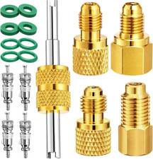 17 Pcs Brass Refrigerant Tank Adapter 1/4" to 1/2" Fitting Adapter 1/2" to 1/4"
