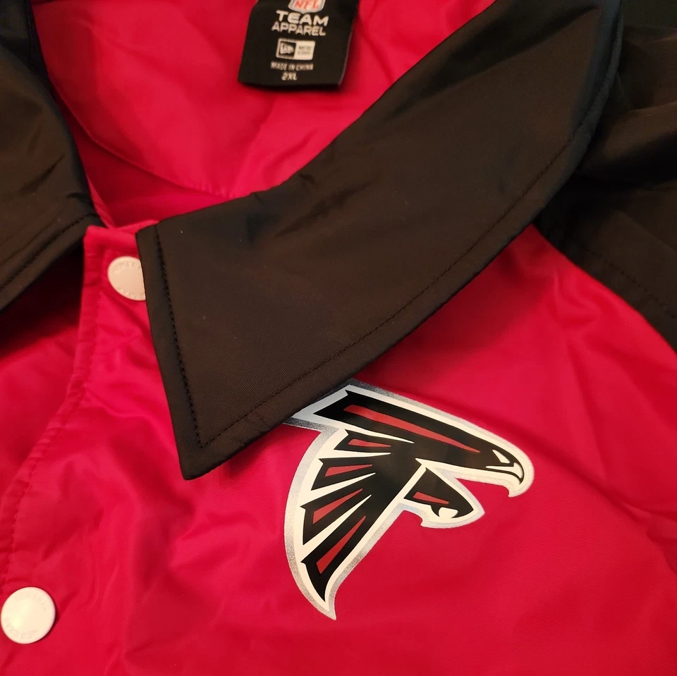 Chaqueta cortavientos New Era NFL Atlanta Falcons para mujer con botones talla 2XL  Foto 2 de 4