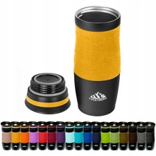 Insulated Mug 400ml Stainless Steel Coffee Mug Car, Yellow