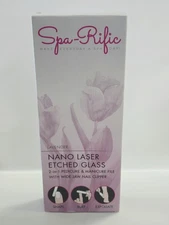 Spa-Rific Lavendar Nano Laser Etched Glass Pedicure File With Nail Clipper
