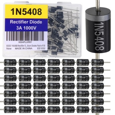 EEEEE 1N5408 Rectifier Diode (50pcs) 3A 1000V 3 AMP 1000 Volt IN5408 5408...