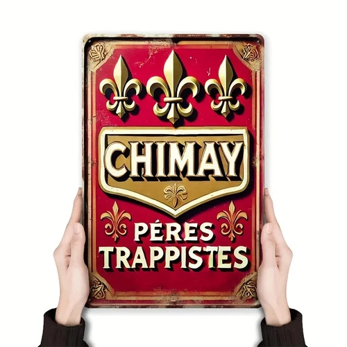 Chimay Vintage Retro with Golden Tin Metal Signs Home Décor 8x12